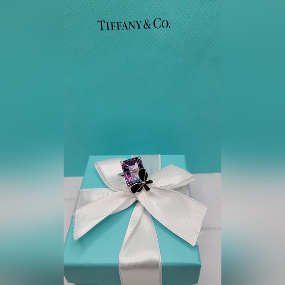 Tiffany & Co Rare Love Bugs Amethyst Butterfly Ring sz 6 - NEW - Authentic - Picture 2 of 9
